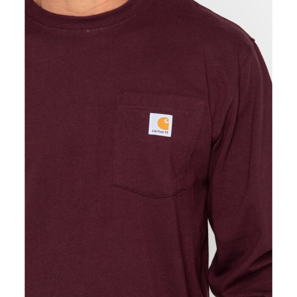 HP๐Carrhart Heavyweight long sleeve tee  in Port - Picture 4 of 4